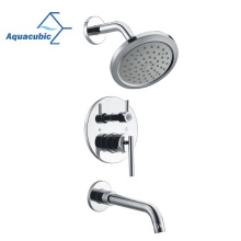 Aquacubic Modern CUPC Chrome Surface Pressure Balance Bath rooom Shower faucet trim kit